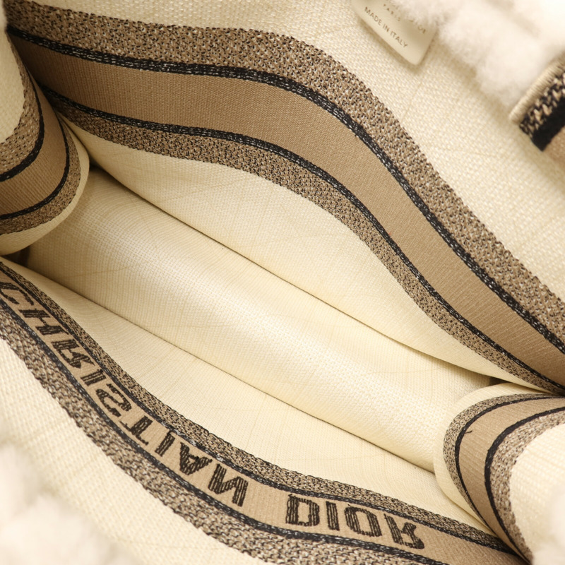 Dior 羊毛/帆布Book Tote Medium手挽袋-4