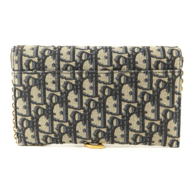 Dior 帆布Small Saddle Pouch with Chain金扣鏈帶肩背袋-1