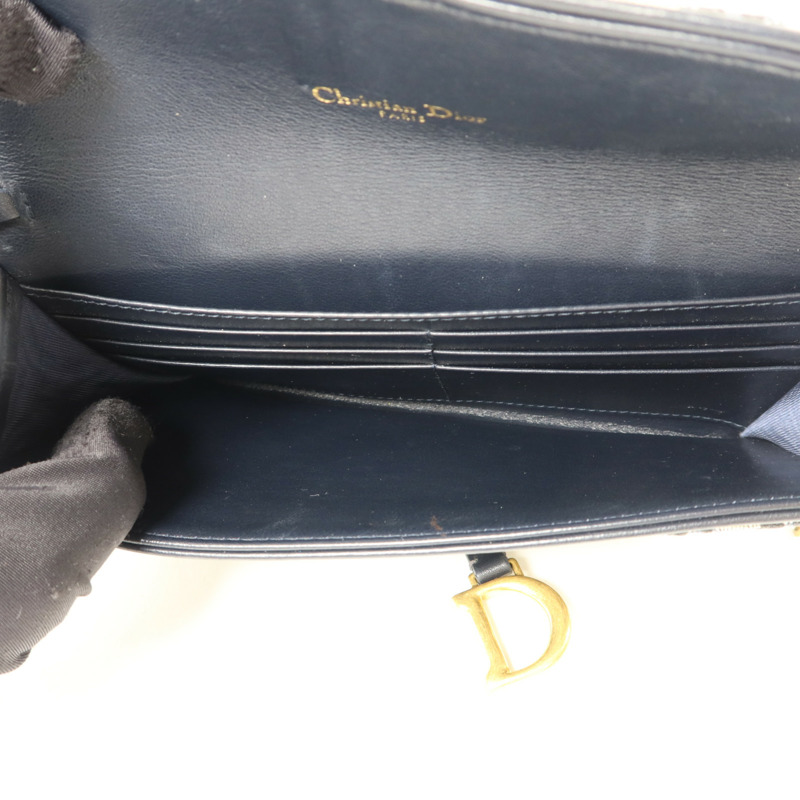 Dior 帆布Small Saddle Pouch with Chain金扣鏈帶肩背袋-4