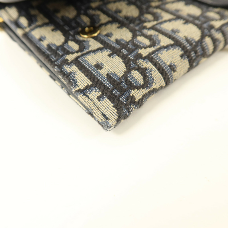 Dior 帆布Small Saddle Pouch with Chain金扣鏈帶肩背袋-13