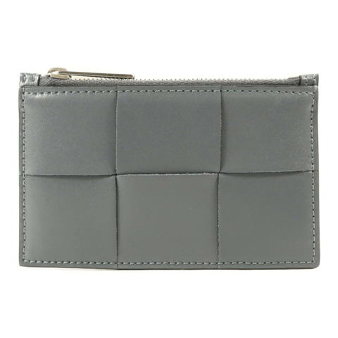 BOTTEGA VENETA 牛皮皮革Zippered Card Case銀扣卡片套