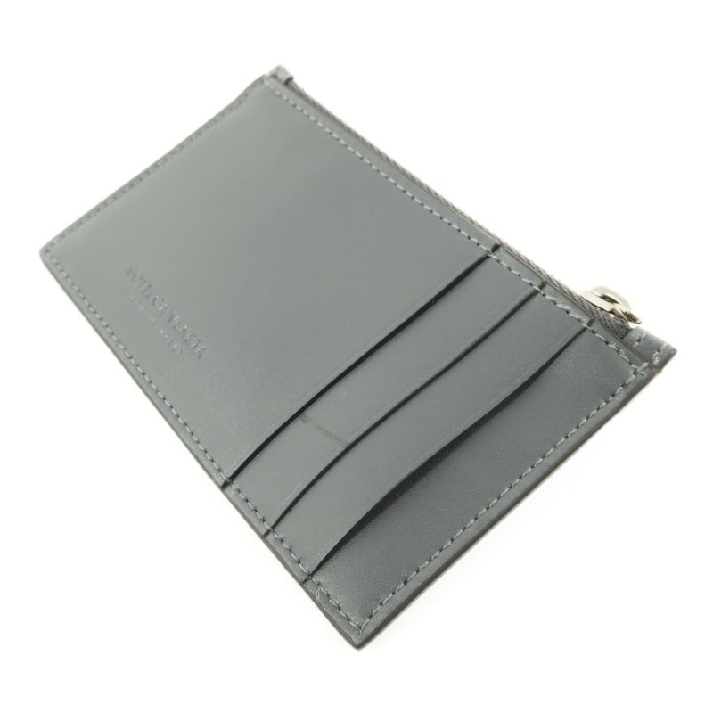 BOTTEGA VENETA 牛皮皮革Zippered Card Case銀扣卡片套-3