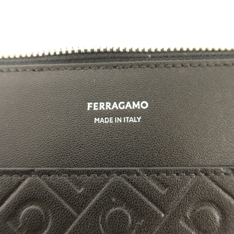 Salvatore Ferragamo 牛皮皮革Pouch銀扣小袋-7