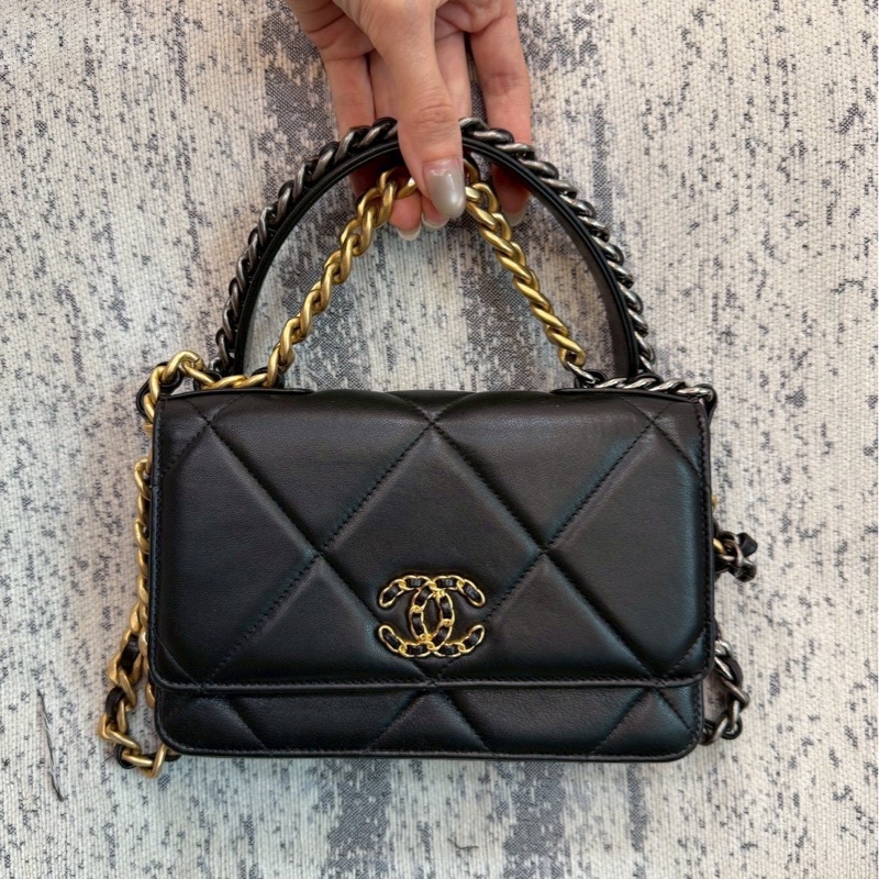 Chanel 香奈兒 19woc 超美黑金-5