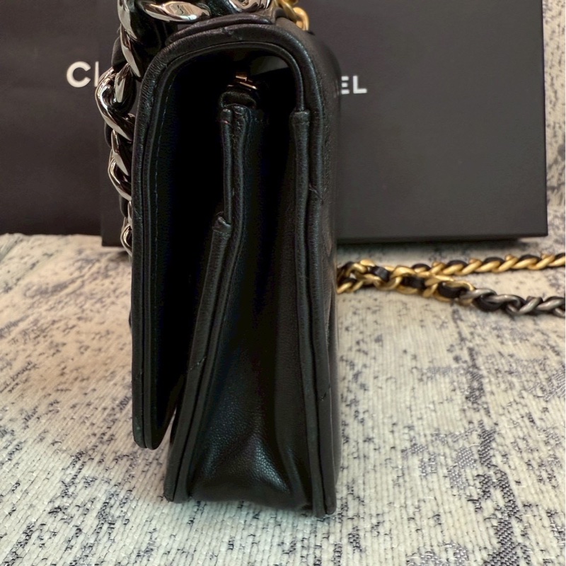 Chanel 香奈兒 19woc 超美黑金-8