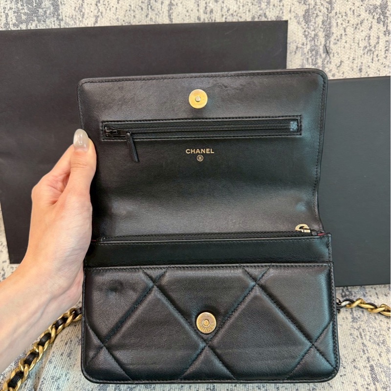 Chanel 香奈兒 19woc 超美黑金-13