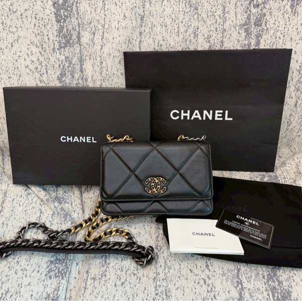 Chanel 香奈兒 19woc 超美黑金-25