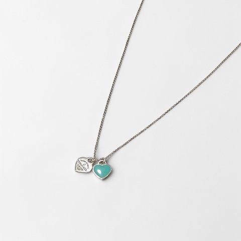 莉亞精品♡ Tiffany&co 愛心項鍊 二手美品