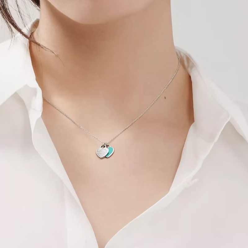 莉亞精品♡ Tiffany&co 愛心項鍊 二手美品-1