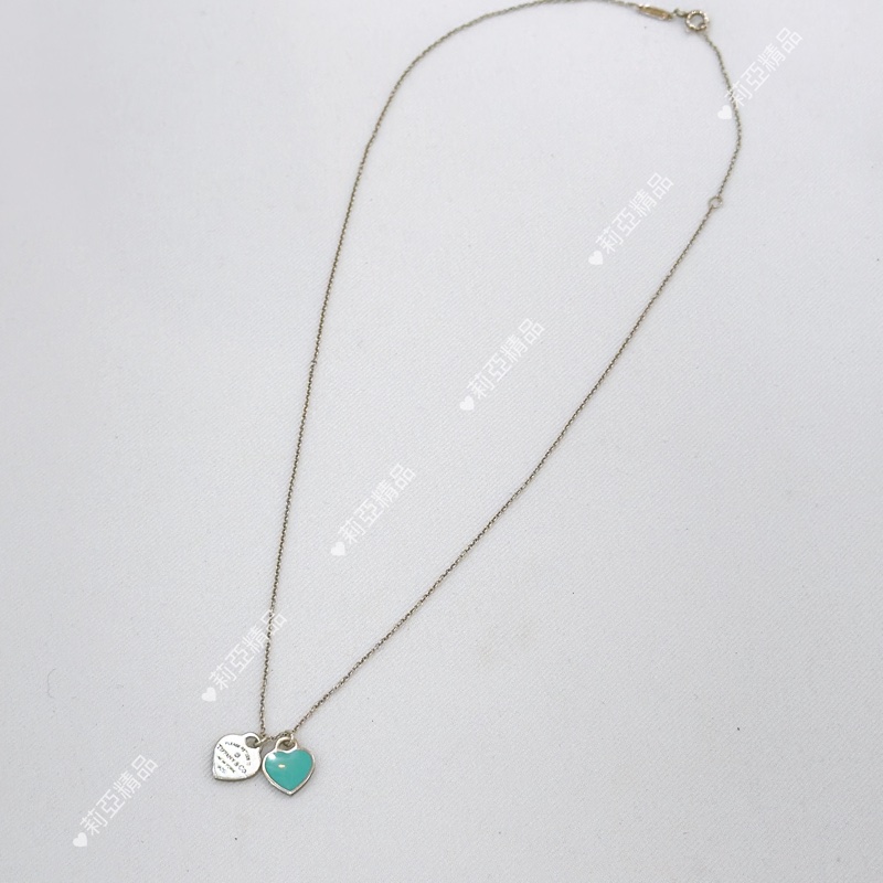莉亞精品♡ Tiffany&co 愛心項鍊 二手美品-2