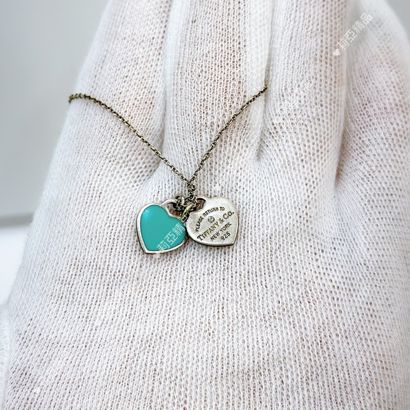 莉亞精品♡ Tiffany&co 愛心項鍊 二手美品-3