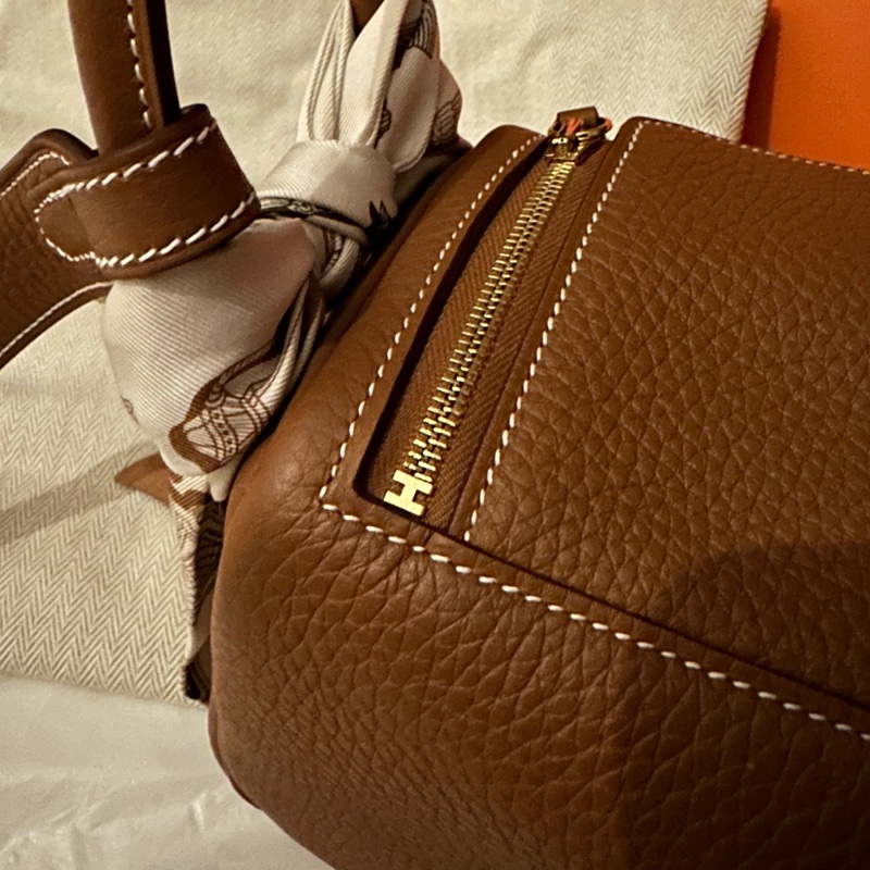 ［全新］Hermes Mini Lindy II 金棕色金扣❣️-5