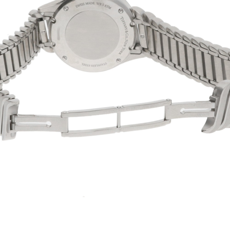 蒂芬妮 Metro 2 女士腕錶,不鏽鋼錶殼,石英機芯,型號 60874794,鑲鑽錶冠-8