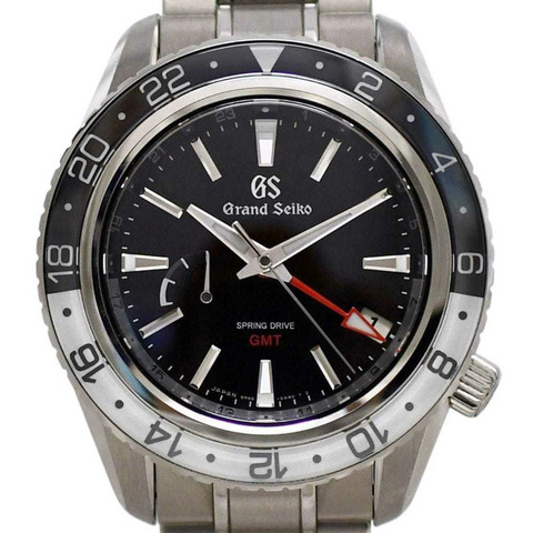 Grand Seiko Sport GMT 手錶，黑色、白色、銀色，Spring Drive，SBGE277 9R66-0BK0，自動機械，不鏽鋼。