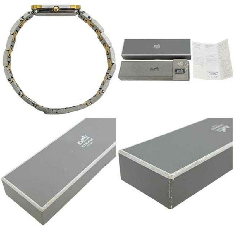 愛馬仕腕錶，Croisière系列，白色、銀色、金色，CR1.240電池供電，不銹鋼，石英機芯。-3