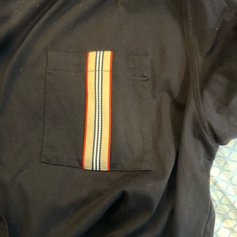 Burberry 男黑短袖xL 口袋
