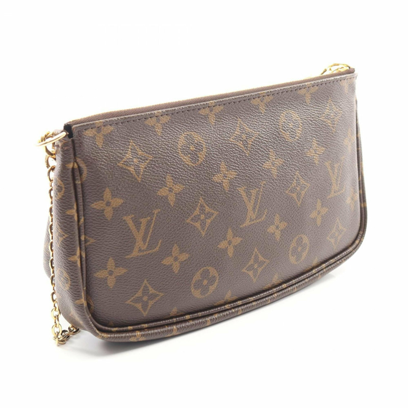 路易威登 Multi Pochette Accessoires 單肩包/手提包，塗層帆布和皮革，Monogram 圖案，女士，棕色/卡其色，M44813-1