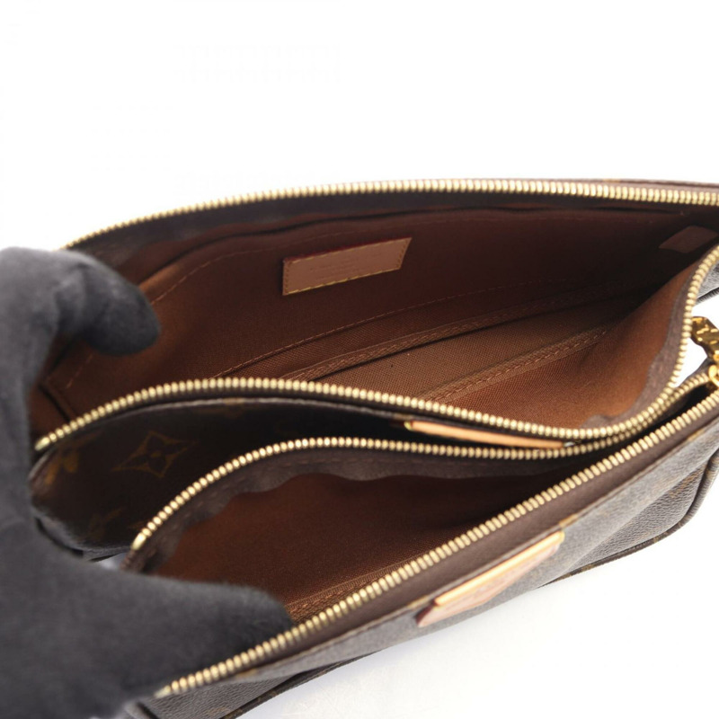 路易威登 Multi Pochette Accessoires 單肩包/手提包，塗層帆布和皮革，Monogram 圖案，女士，棕色/卡其色，M44813-2