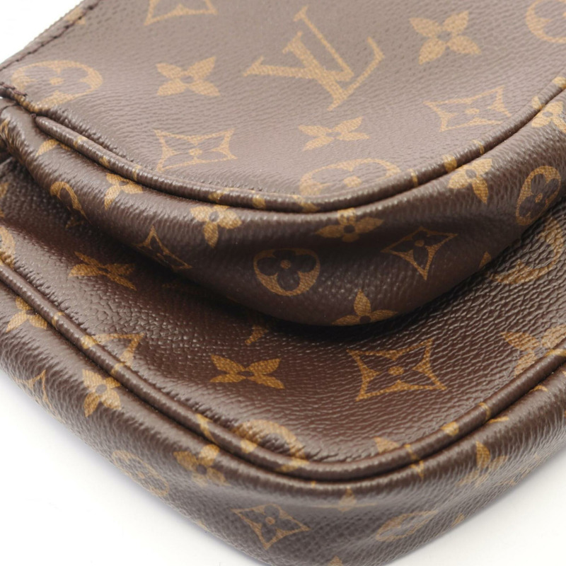 路易威登 Multi Pochette Accessoires 單肩包/手提包，塗層帆布和皮革，Monogram 圖案，女士，棕色/卡其色，M44813-4