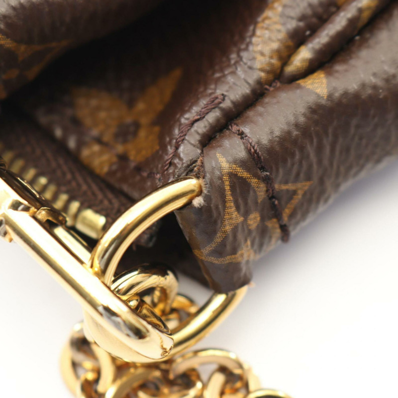 路易威登 Multi Pochette Accessoires 單肩包/手提包，塗層帆布和皮革，Monogram 圖案，女士，棕色/卡其色，M44813-7