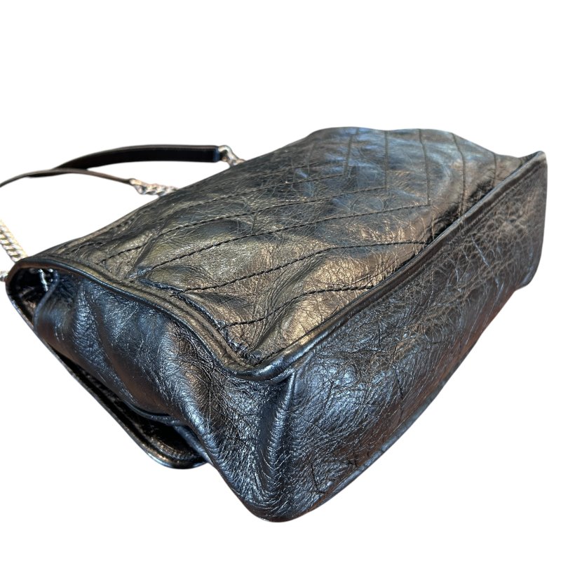 YSL黑色niki大款肩背包-6