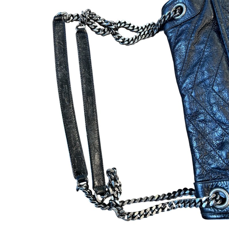 YSL黑色niki大款肩背包-7