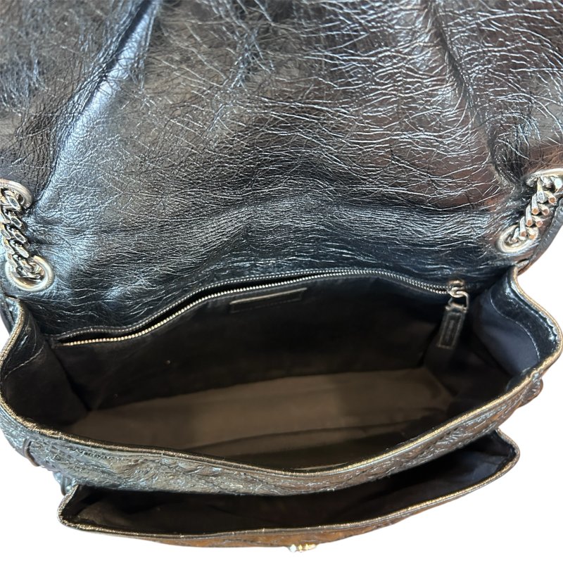 YSL黑色niki大款肩背包-8