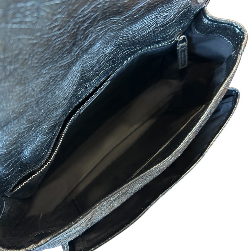 YSL黑色niki大款肩背包-9