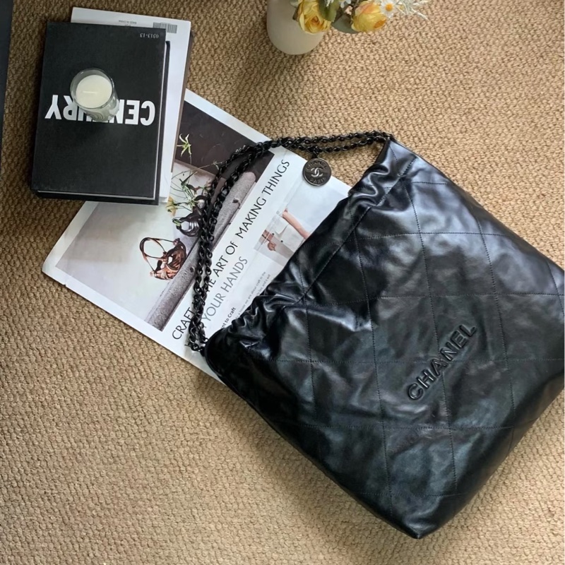超難買🔥 Chanel 22bag SoBlack垃圾袋小號 #全配🈶購證 #閒置帶膜✨-6