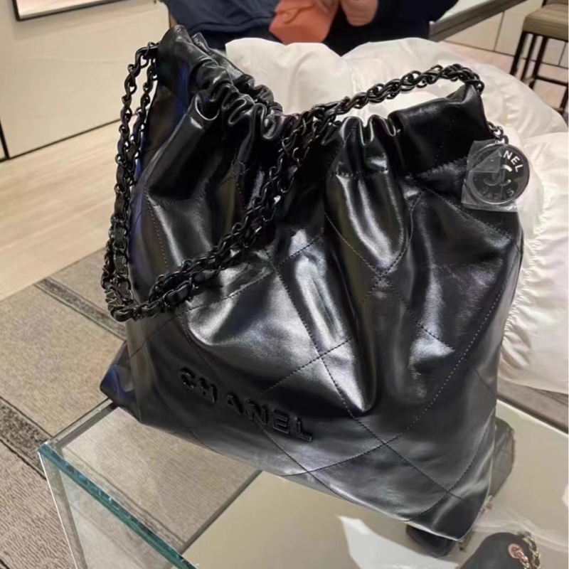 超難買🔥 Chanel 22bag SoBlack垃圾袋小號 #全配🈶購證 #閒置帶膜✨-8