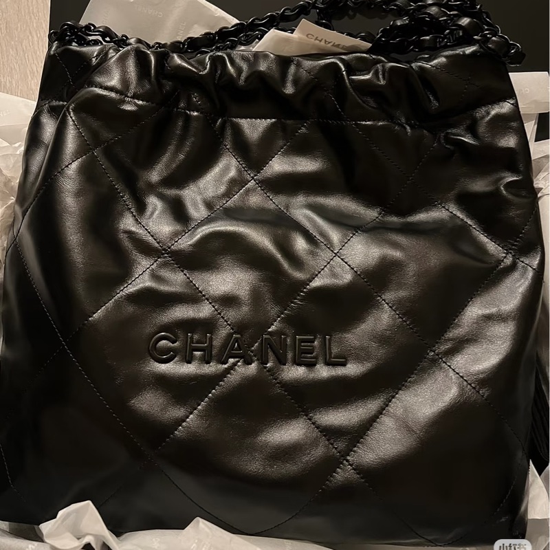 超難買🔥 Chanel 22bag SoBlack垃圾袋小號 #全配🈶購證 #閒置帶膜✨-11