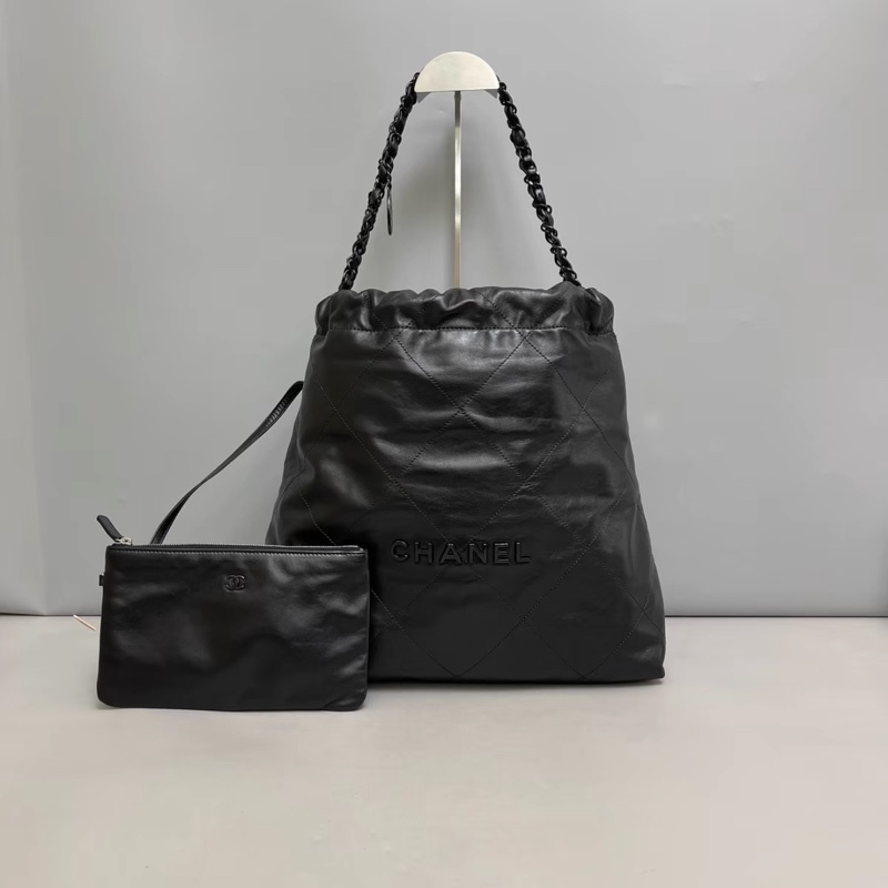 超難買🔥 Chanel 22bag SoBlack垃圾袋小號 #全配🈶購證 #閒置帶膜✨-12