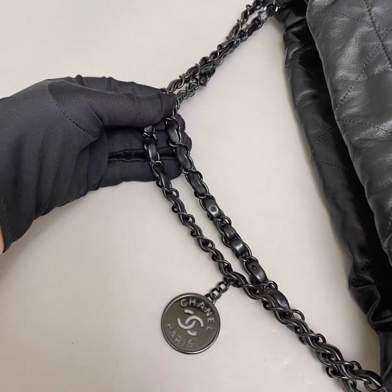 超難買🔥 Chanel 22bag SoBlack垃圾袋小號 #全配🈶購證 #閒置帶膜✨-22