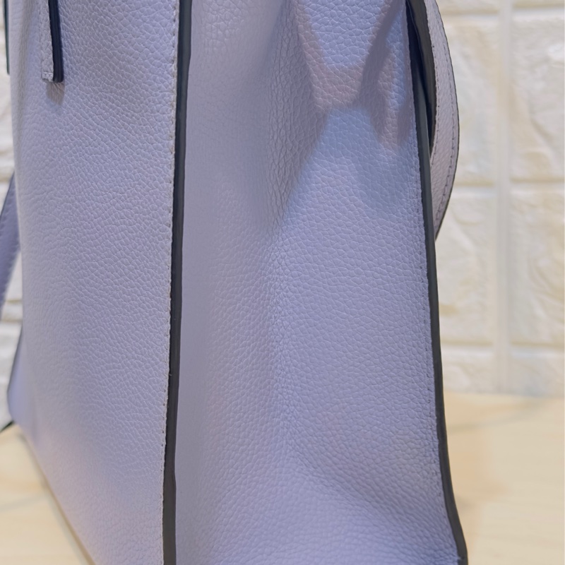 Marc Jacobs Mini Grind 荔枝紋皮革手提/斜背兩用包 (粉紫色)-4