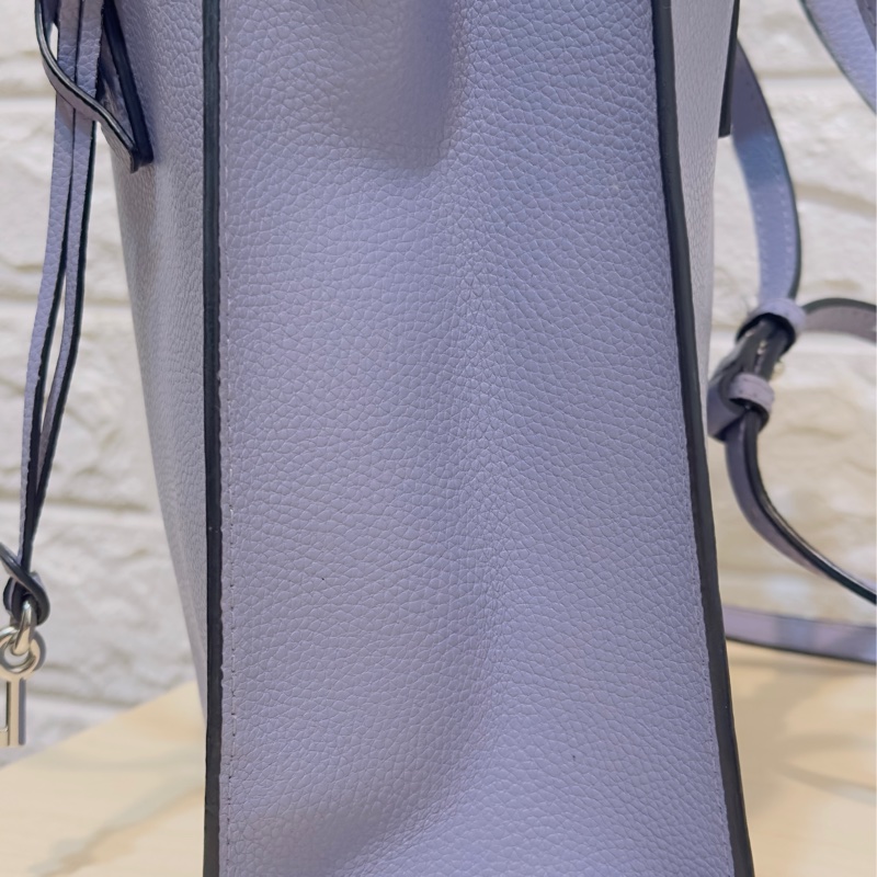 Marc Jacobs Mini Grind 荔枝紋皮革手提/斜背兩用包 (粉紫色)-5