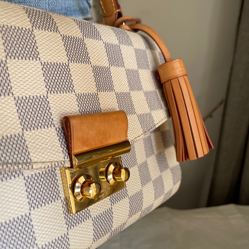 🍎優惠中🍎Louis Vuitton  馬鞍包/翻蓋包 /類Kelly凱莉包🎞LV棋盤格老花紋🎞瀟🎞手提/肩背/側背/斜背🎞正品🎞況不錯🎞🈶️原包附長背帶-12