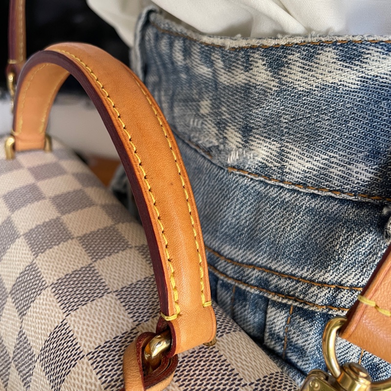 🍎優惠中🍎Louis Vuitton  馬鞍包/翻蓋包 /類Kelly凱莉包🎞LV棋盤格老花紋🎞瀟🎞手提/肩背/側背/斜背🎞正品🎞況不錯🎞🈶️原包附長背帶-15