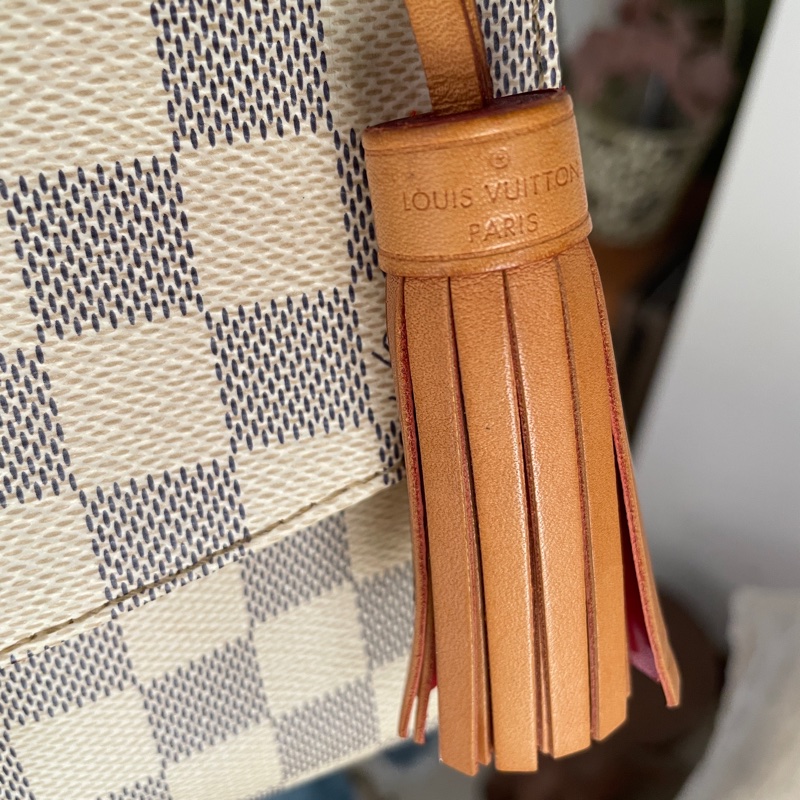 🍎優惠中🍎Louis Vuitton  馬鞍包/翻蓋包 /類Kelly凱莉包🎞LV棋盤格老花紋🎞瀟🎞手提/肩背/側背/斜背🎞正品🎞況不錯🎞🈶️原包附長背帶-17