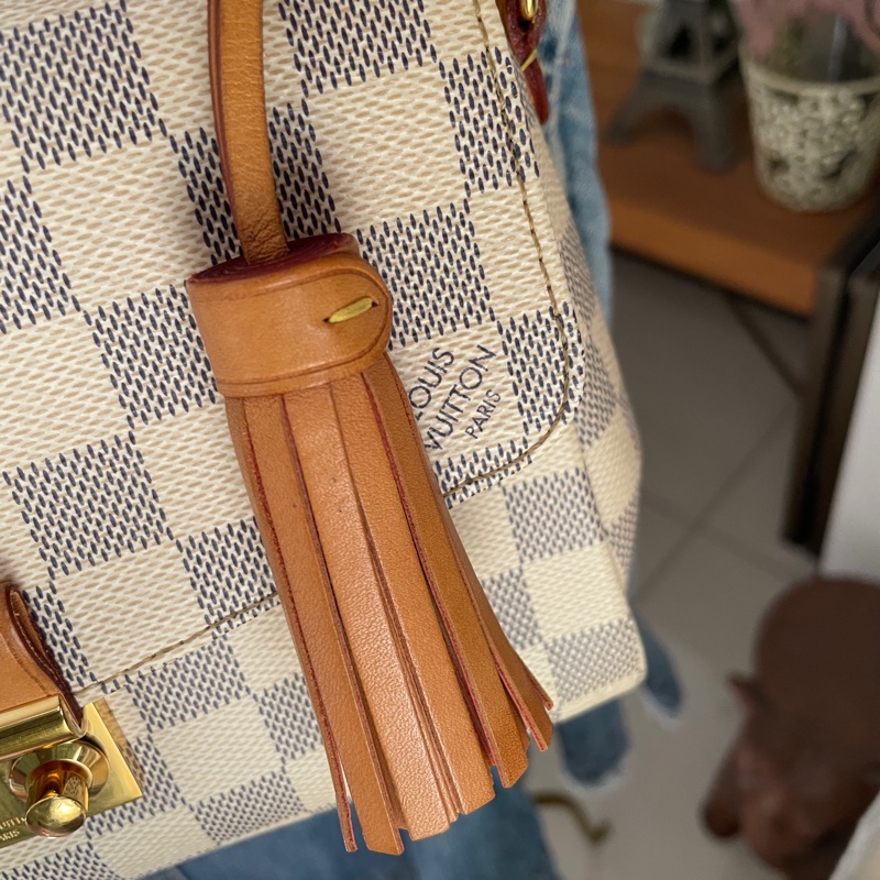 🍎優惠中🍎Louis Vuitton  馬鞍包/翻蓋包 /類Kelly凱莉包🎞LV棋盤格老花紋🎞瀟🎞手提/肩背/側背/斜背🎞正品🎞況不錯🎞🈶️原包附長背帶-18