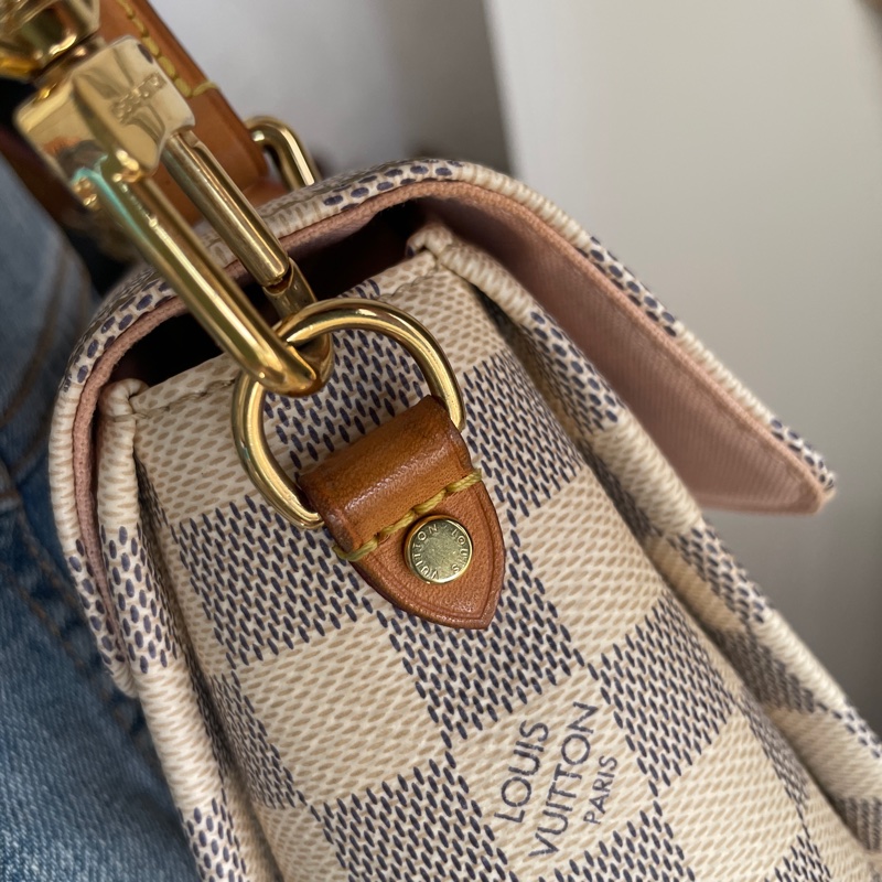 🍎優惠中🍎Louis Vuitton  馬鞍包/翻蓋包 /類Kelly凱莉包🎞LV棋盤格老花紋🎞瀟🎞手提/肩背/側背/斜背🎞正品🎞況不錯🎞🈶️原包附長背帶-22