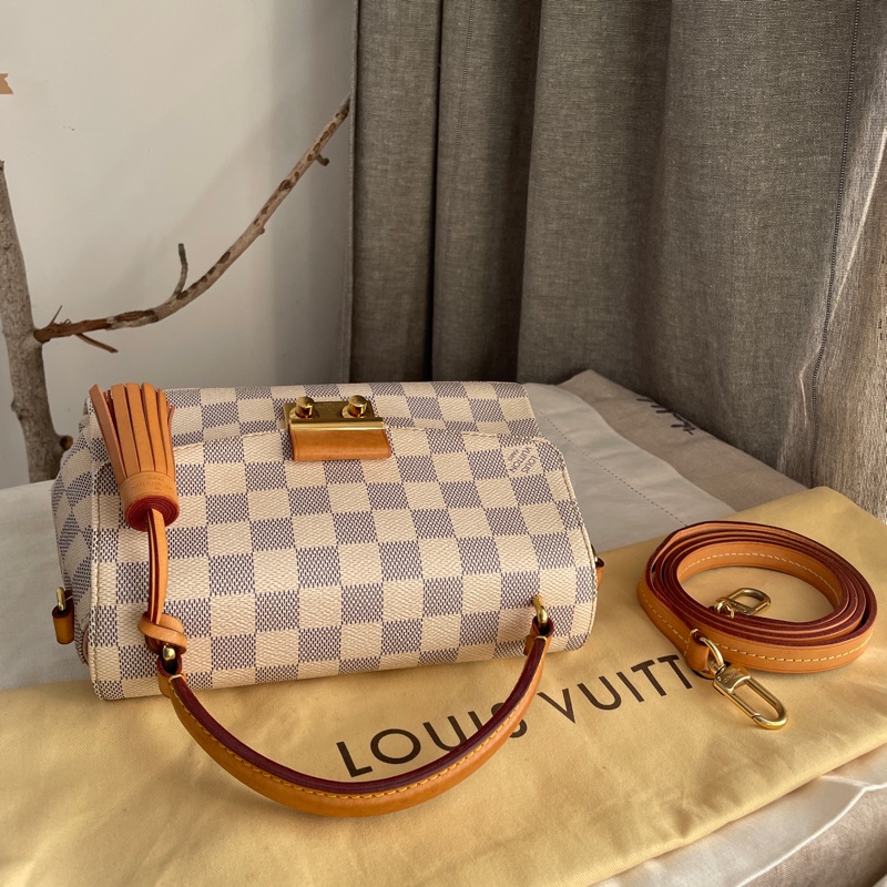 🍎優惠中🍎Louis Vuitton  馬鞍包/翻蓋包 /類Kelly凱莉包🎞LV棋盤格老花紋🎞瀟🎞手提/肩背/側背/斜背🎞正品🎞況不錯🎞🈶️原包附長背帶-24