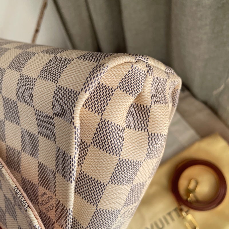 🍎優惠中🍎Louis Vuitton  馬鞍包/翻蓋包 /類Kelly凱莉包🎞LV棋盤格老花紋🎞瀟🎞手提/肩背/側背/斜背🎞正品🎞況不錯🎞🈶️原包附長背帶-36