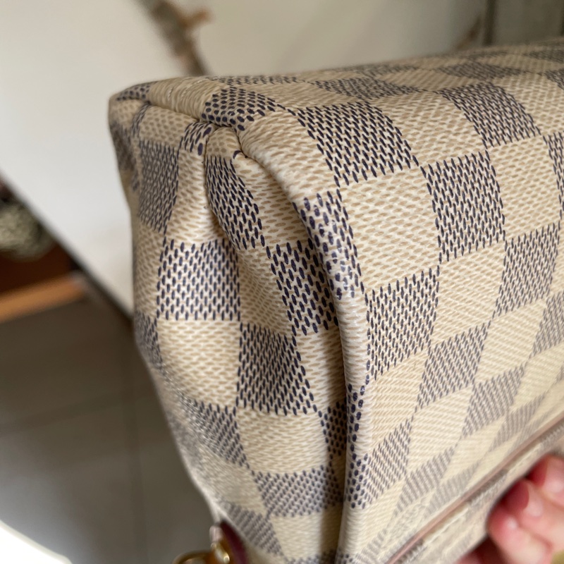 🍎優惠中🍎Louis Vuitton  馬鞍包/翻蓋包 /類Kelly凱莉包🎞LV棋盤格老花紋🎞瀟🎞手提/肩背/側背/斜背🎞正品🎞況不錯🎞🈶️原包附長背帶-37