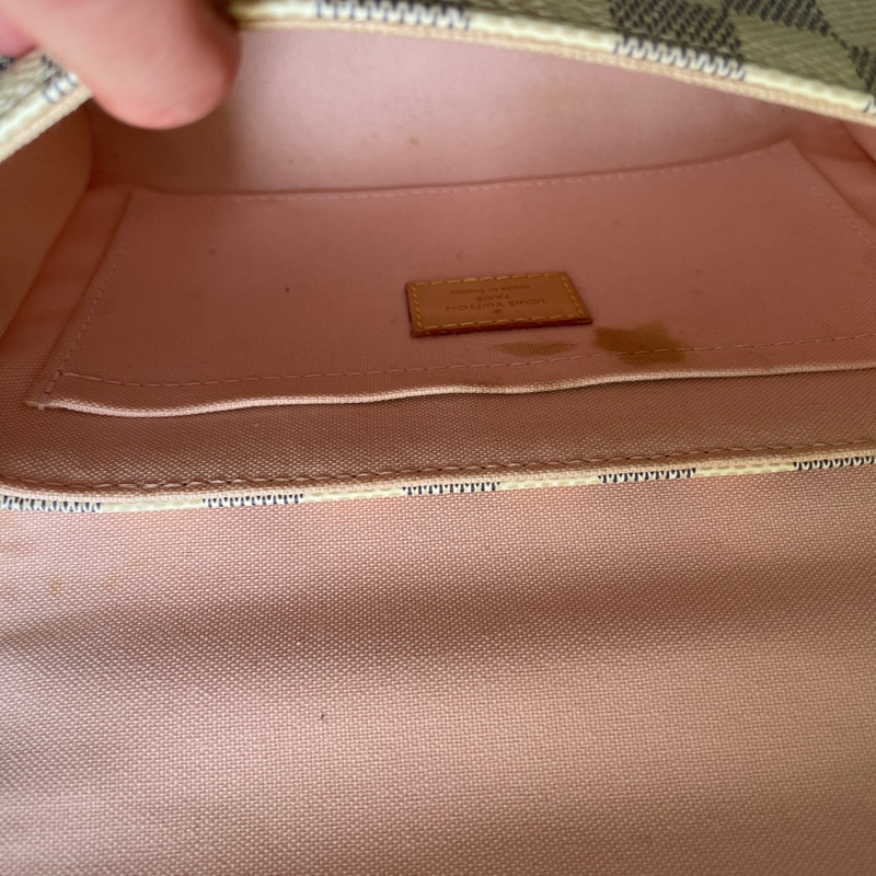 🍎優惠中🍎Louis Vuitton  馬鞍包/翻蓋包 /類Kelly凱莉包🎞LV棋盤格老花紋🎞瀟🎞手提/肩背/側背/斜背🎞正品🎞況不錯🎞🈶️原包附長背帶-47