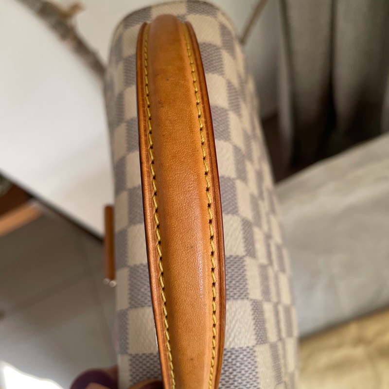 🍎優惠中🍎Louis Vuitton  馬鞍包/翻蓋包 /類Kelly凱莉包🎞LV棋盤格老花紋🎞瀟🎞手提/肩背/側背/斜背🎞正品🎞況不錯🎞🈶️原包附長背帶-53