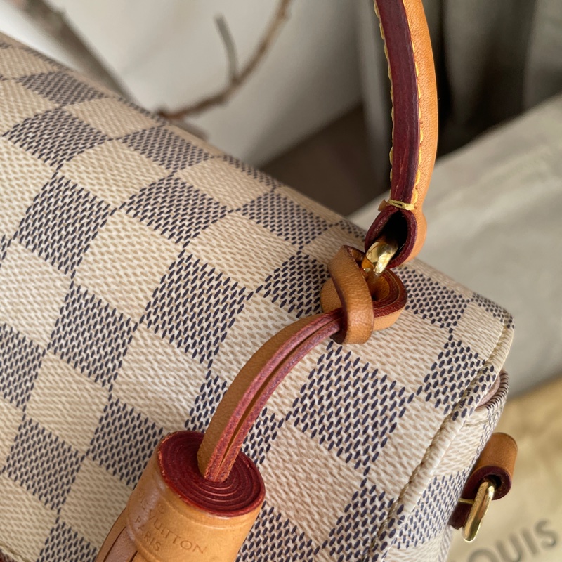 🍎優惠中🍎Louis Vuitton  馬鞍包/翻蓋包 /類Kelly凱莉包🎞LV棋盤格老花紋🎞瀟🎞手提/肩背/側背/斜背🎞正品🎞況不錯🎞🈶️原包附長背帶-63