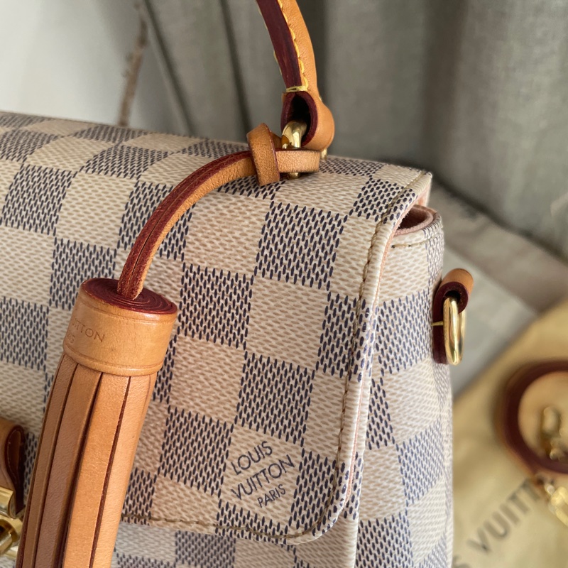 🍎優惠中🍎Louis Vuitton  馬鞍包/翻蓋包 /類Kelly凱莉包🎞LV棋盤格老花紋🎞瀟🎞手提/肩背/側背/斜背🎞正品🎞況不錯🎞🈶️原包附長背帶-70