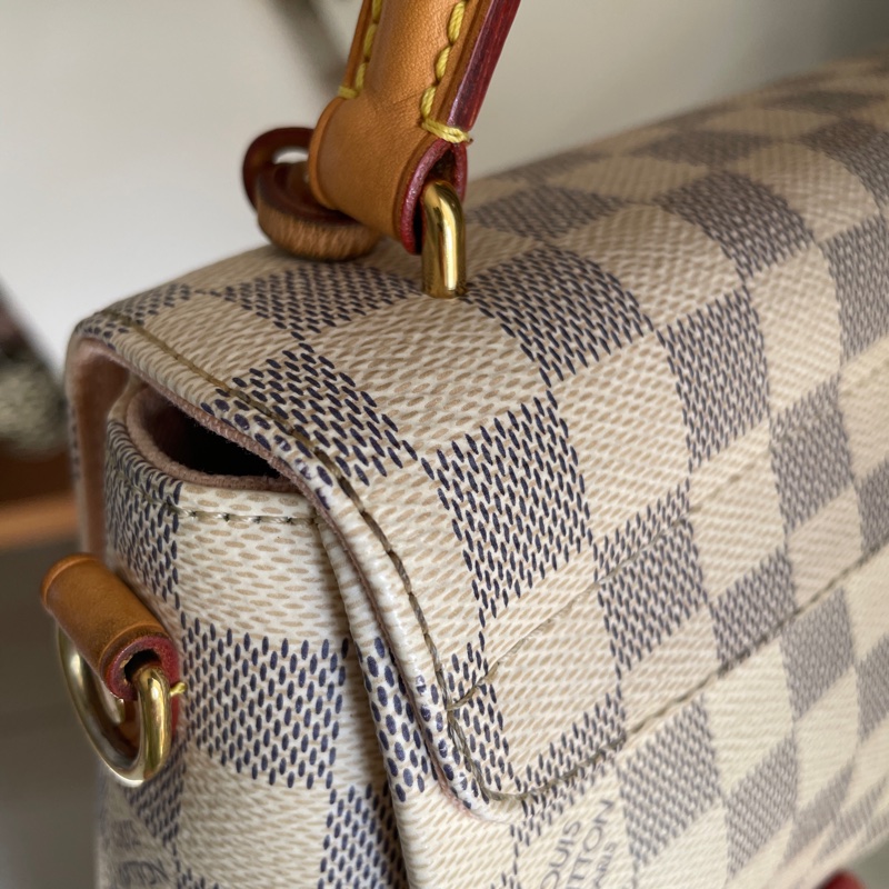 🍎優惠中🍎Louis Vuitton  馬鞍包/翻蓋包 /類Kelly凱莉包🎞LV棋盤格老花紋🎞瀟🎞手提/肩背/側背/斜背🎞正品🎞況不錯🎞🈶️原包附長背帶-71