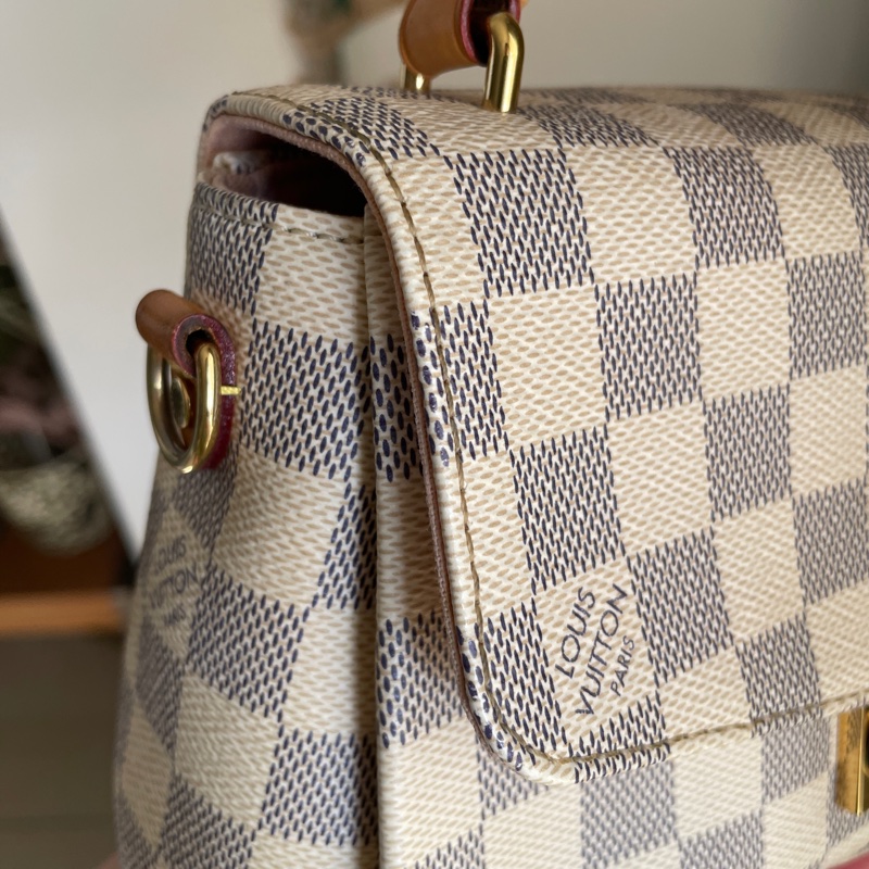 🍎優惠中🍎Louis Vuitton  馬鞍包/翻蓋包 /類Kelly凱莉包🎞LV棋盤格老花紋🎞瀟🎞手提/肩背/側背/斜背🎞正品🎞況不錯🎞🈶️原包附長背帶-73