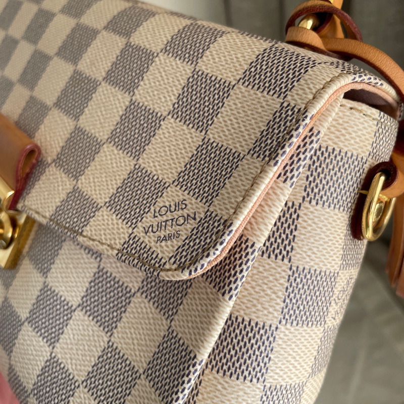 🍎優惠中🍎Louis Vuitton  馬鞍包/翻蓋包 /類Kelly凱莉包🎞LV棋盤格老花紋🎞瀟🎞手提/肩背/側背/斜背🎞正品🎞況不錯🎞🈶️原包附長背帶-76